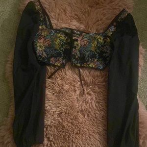 Cider floral crop sweater